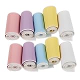 SEWACC 20 Rollen Thermopapier Selbstklebend Farben Je Hitzesensitives Druckerpapier Kompatibel für Etiketten Sofortdruck Geschäftsetiketten