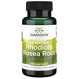 Swanson, Rhodiola Rosea Root (Rosenwurz-Extrakt), 400mg, 100 Kapseln, Hochdosiert, Laborgeprüft, Sojafrei, Glutenfrei, Ohne Gentechnik