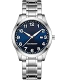 CIVO Uhren Herren Edelstahl Analog Armbanduhr Herren Wasserdicht Leuchtend Datum Herrenuhren Klassische Business Männer Quarzuhr Blau Zifferblatt Geschenke für Männer