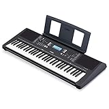 Yamaha PSR-E373 Keyboard, schwarz – Tragbares Digital Keyboard für Anfänger – 61 Tasten & verschiedene Musikstile – Mit Voucher für 2 persönliche Online Lessons an der Yamaha Music School