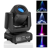 UKing 100W Moving Heads LED Strahler DMX 512 RGBW Prisma Lichteffekt 8 Farben und 8 Gobos ideal für DJ Disco Band Show Party Bühnenlichter