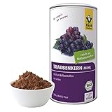 Raab Vitalfood Bio Traubenkernmehl 300 g, OPC, reich an Ballaststoffen, vegan, glutenfrei, laborgeprüft in Deutschland, Traubenmehl, 300 g Dose