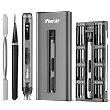 Vastar Präzisions Elektrischer Schraubendreher Set, 52 in 1 Mini Akku Elektroschrauber mit LED-Licht, Magnetische Electric Screwdriver Aufladung für phone, Spielkonsole, Kamera, Uhr, Laptop