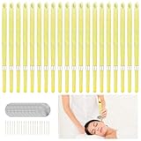 20 Ohrkerzen,Bienenwachs-Kerzenkegel, Ohrenwachskerzen mit 10 Tropfschutztablett, Zylinderduft, Hohle Kegelkerzen,Ohren Kerzen Zum Reinigen Für Ntspannen