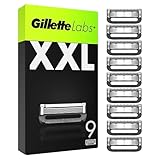 Gillette Labs Ersatzklingen, Kompatibel Mit GilletteLabs Rasierer Mit Reinigungs-Element Und Gillette Heated Razor, 9 Ersatzklingen