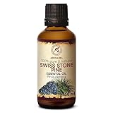 Zirbelkiefernöl 50 ml - Naturliche & Reines Ätherisches Zirbenöl - Pinus Cembra - Zirben Öl für Sauna - Aromatherapie - Aroma Diffuser - Duftlampe - Naturreines Öl aus der Zirbe - Frisches Aroma