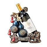 maozi Chinesischer Stil Kürbis Rotwein Becherhalter Weinschrank Rotweinregal Ornamente Weinflasche Dekoration Display Regal