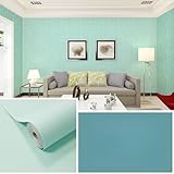 1 PCS 3D Dekorative Aufkleber，Renoviervlies Tapeten，Abwaschbar Strukturtapete，Einfarbige Wandtapete für Wohnzimmer Schlafzimmer Küche M(Size:19.7in（W）x 196.9in (L)/50cm（W）x 500cm（L）,Color:Green)