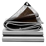 Gruytoie 180 g/m² PE Schutzplane 1.8x11m/5.9x36.1ft, Abdeckplane Mit Ösen, wasserdicht Gewebeplane 180 g/m² PE, Beidseitig Beschichtet, für Gartenmöbel Pool Holz Auto Boot