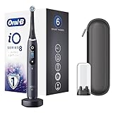 Oral-B iO8 Elektrische Zahnbürsten für Erwachsene, Weihnachtsgeschenke für Frauen/Ihn, App-verbundener Griff, 1 Zahnbürstenkopf & Reiseetui, 6 Modi mit Zahnaufhellung, 2-poliger UK-Stecker, limitierte