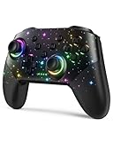 Kabellose Controller, kompatibel mit Switch/Switch Lite/Switch OLED/Windows/iOS/Android, Programmierbarer 1000 mAh Pro Controller mit RGB LED Star Licht One-Key-Pairing Wake Up Turbo Motion Vibration