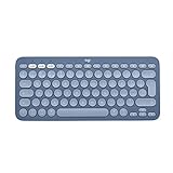 Logitech K380 Multi-Device Bluetooth Tastatur für Mac, Einfaches Umschalten zwischen bis zu 3 Geräten, Scissor-Tasten, 2 Jahre Batterie, macOS, iOS, iPadOS, Deutsches QWERTZ - Blau