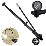Maxentico Dämpferpumpe Fahrrad, Fahrradpumpe mit Manometer, Federgabelpumpe (Max 300 PSI), Hochdruckpumpe, Gabelpumpe Dämpferpumpen, Dämpfer Pumpe für Federgabel & Heckfederung, MTB, Fahrrad, Rollstuh