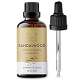 AVD ORGANICS Ätherisches Sandelholzöl 30 ml – hochwertige therapeutische Qualität für Hautpflege und Konzentration, holziges und erdiges Aroma für Klarheit, Diffusor-Aromatherapie – 1 fl. Unze. Oz