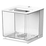 Xtahdge Betta Aquarium Aquarium Aquarium Einfach zu Wechselnde Wasser Acryl Kunststoff Selbst Reinigende Kleine Aquarium (Weiß)