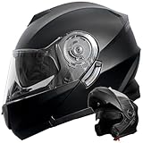 Klapphelm Motorradhelm RALLOX 160 matt schwarz Größe XL...