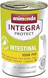 animonda INTEGRA PROTECT Intestinal Huhn Pur (6 x 400 g), Hunde Diätfutter bei Durchfall & Erbrechen, Hundefutter mit Huhn und Reis, leicht verdauliches Nassfutter für Hunde