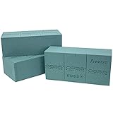 Flowerbox 3X Original Oasis® Premium Steckschaum für längere Haltbarkeit bei Frischblumen - 23 x 11 x 3,6 cm - Steckmasse Blumen - Nasssteckschaum Hochzeit Geburtstag Kirche Ziegelform