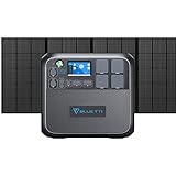 BLUETTI Solar Generator AC200MAX mit PV350 350W Solarpanel, 2048Wh Portable Powerstation mit 4 2200W AC Ausgängen, LiFePO4 Akkupack Erweiterbar auf 8192Wh für den Hausgebrauch, Notfall, Reise