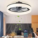 YOCOMO Deckenventilator mit Beleuchtung LED Dimmbar ventilator lampe ventilatorlampen mit fernbedienung Timer Leise Moderne Deckenventilator Licht Für Wohnzimmer Schlafzimmer Esszimmer