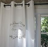 LillaBelle Vorhang Elegance Weiss ÖSEN Gardine 110x240 cm 2 Stück Baumwolle Landhaus Vintage