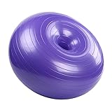 JOINPAYA Yoga-Ball hoch Explosion geformt Pumpe Trainieren Kern Übungsball für das Gleichgewicht Kleines aufblasbares Balltraining Aufblasbarer Training Donut Yoga Pilatusausrüstung Violett
