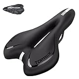 toptrek Fahrradsattel mit überzug Gel MTB Sattel Bequemer Hohl Ergonomisch Fahrradsitz Tourensattel Velo Sattel Herren Damen für BMX/Rennrad/Mountainbike/EMTB/Dirt Bike