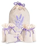 Lalavanda® 6 x Lavendelsäckchen mit getrockneten Lavendelblüten, Perfekter Mottenschutz für Kleiderschrank oder als Lavendel Duftsäckchen zum Entspannen und Schlafen, 6 x 17g Lavendel
