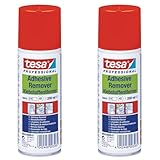 tesa ADHESIVE REMOVER - Klebstoffentferner Spray - entfernt Kleber, Etiketten und Verschmutzungen mit Fett, Teer und Harz - 200 ml (Packung mit 2)