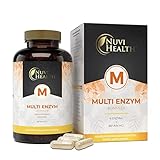 Enzym Komplex - Umfangreicher Mix mit 6 Enzymen + Betain HCL - Mit Bromelain, Papain Amylase, Catalase, Lipase - Hochdosiert - Vegan - 120 magensaftresistente Kapseln (Bright JC Caps®)