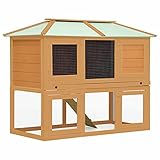 BAZZI Käfig, Kaninchenkäfig, Kaninchenkäfig, Kaninchenkäfig, Hasenhaus, zweistöckiger Hasenstall aus Holz