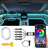AUTOXBERT LED Innenbeleuchtung Auto Neon, 6M/5 in 1 Auto Ambientebeleuchtung LED Streifen mit App Steuerbare, 29 Modes Led Atmosphäre Licht für Autos zur Autodekoration, Stimmungslicht