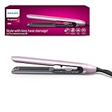 Philips Haarglätter 5000 Series, ThermoShield Technologie, Ionisierungsfunktion, Keramikplatten mit Arganöl, Hellrosa, Modell BHS530/00