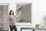 empasa Fliegengitter Magnet Fenster 'EASY 2.0' selbstklebendes Magnetfenster Insektenschutz flexibler Magnetrahmen mit umlaufendem Magnetstreifen, Farbe:weiß, Größe:100 x 120 cm