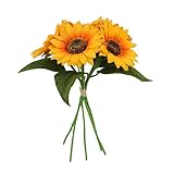 Kodxylytix Künstliche Sonnenblumen, Bündel, künstliche Seidenblumen, Blumensträuße, Kunstblumen
