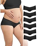 Intimate Portal Umstandsslips Umstandsunterwäsche Schwangerschaft Postpartum Unterwäsche Schwangerschaftsslips 6er-Pack Schwarz M
