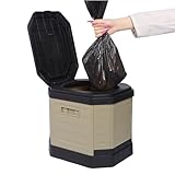 Nbbwwu Camping-Toilette für Erwachsene | Reise-Klapptoilette | Tragbarer Outdoor-Badezimmer-Mülleimer für Anhänger, Survival, Wohnmobil, Reisen, Picknick, Camping, Wandern