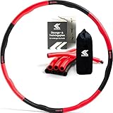 KIANA SPORTS® Hula Hoop Reifen Erwachsene [1,2 & 1,5 kg] – mit Tasche & Übungsplan – Fitnessreifen zum Abnehmen – Gymnastikreifen mit Wellen – Entwicklung in Deutschland