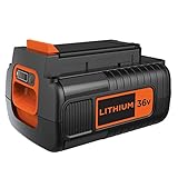 Black+Decker Li-Ion Ersatzakku (36V 2,0Ah, kompatibel mit allen Black+Decker 36V-Geräten mit Ladezustandsanzeige) BL20362