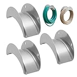 PORFOYO 3 Stück Gartenschlauchhalter, Schlauchhalter Wand, Gartenschlauch Halterung, Schlauch Aufhänger Aus Metall, 26 X 11.5 X 12 Cm, Wandhalterung Für Gartenschläuche Für Garten, Keller, Schuppen