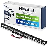 NinjaBatt A41-X550E Akku für Asus X450 X450E X450FJ A450J A450E X550E X550D X550V X550Z X550DP X550ZA X751L X751M F450 F751MA X750JA X750JB X750JN X750LN R751 - Hohe Leistung [4 Zellens/33wh]