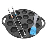 GREENADSCAPE 1 Satz Schneckenwok Tintenfischpfanne Herstellerpfanne Schnecken-Auflaufform Mini-Pfannkuchen Pilzpfanne non stick pan antihaft topf Minipfanne Schneckenpfanne aus Gusseisen Black