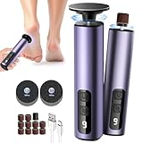 5-IN-1 Hornhautentferner Elektrisch,Entfernt 99.92% Hornhaut in 3 Min Elektrischer Hornhautentferner Füße Sensortechnik,für Tote Harte Rissige Haut (Violett)