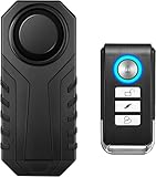 Fahrrad Alarm, 113dB Diebstahlsicherung Alarm Mit Fernbedienung, Vibration Motion Sensor Wasserdicht Alarm Für Motorrad, Roller, Fahrrad, Tür