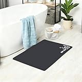 bssmmai Badematte rutschfest Badteppich Waschbar 60 * 40cm Schnelltrocknend Badvorleger Saugfähig Duschmatten Absorbierende Bodenmatte Kieselgur für Badezimmer Küche Boden
