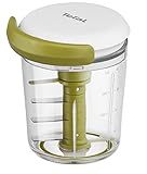 Tefal 5 Second Chopper Shaker K16441-5 Sekunden, manueller Zerkleinerer 450 ml, grob, mittel und fein, Edelstahl-Klingen, ohne Strom, rutschfester Boden und leicht zu reinigen