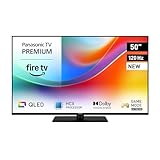 Panasonic Premium TV-50W85BEZ, W85B Serie, 50 Zoll, 4K Ultra HD QLED Smart TV, 2025, 120 Hz, Fire TV, Dolby Vision und Atmos, Game Mode Extreme, Alexa, Apple Support, Bluetooth, Schwarz