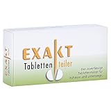 Exakt® Tablettenteiler - einfach & präzise Tabletten teilen - ohne Verletzungsrisiko - praktisch für Unterwegs - Tablettenschneider, Tablettenspalter auch für ältere Menschen einfach bedienba