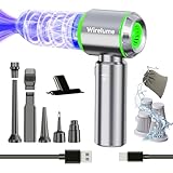 Wirelume Handstaubsauger fürs Auto, kabellos leistungsstark 25,000 Pa Starke Zyklon-Saugleistung bürstenloser Motor, tragbar, wiederaufladbar, leicht, für Tierhaare, Fahrzeuge, Homeoffice