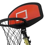 Bonkshire Trampolin-Basketballkorb, Basketballkorb für Trampolin mit Ball und Pumpe, für Trampolin mit Geraden und Gebogenen Stangen